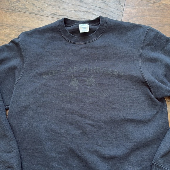 Rose Apothecary Black Crewneck Sweatshirt - Picture 1 of 11